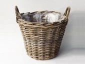 Aardappelmand d42h32cm antiek grijs