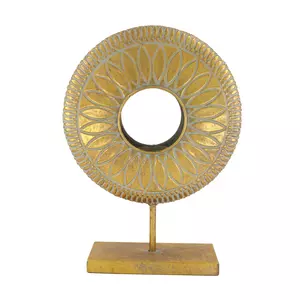 Beeld rond mtl l28b9h38cm goud