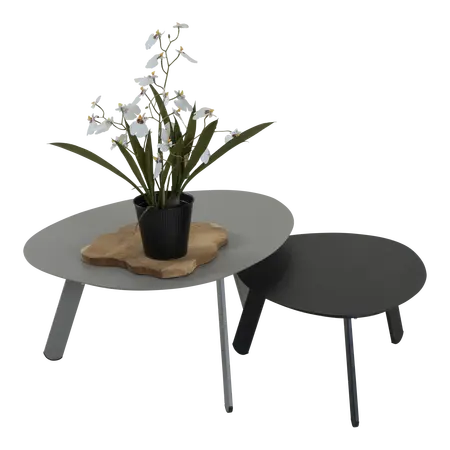 Bijzettafel tiki 55x46x28cm zwart - afbeelding 9