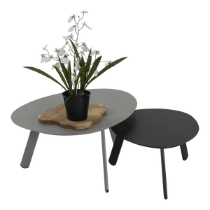 Bijzettafel tiki 55x46x28cm zwart - afbeelding 9