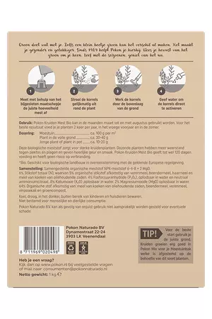 Bio kruidenmest 1kg - afbeelding 2