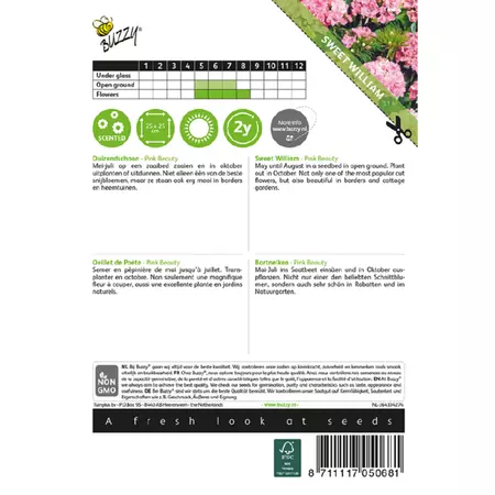 Dianthus barbatus pink 0.75g - afbeelding 2