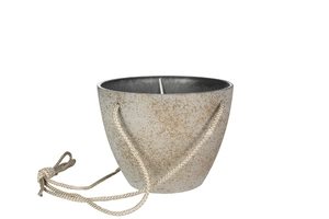 Hangpot nova d19h15cm concrete gold - afbeelding 1