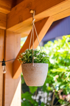 Hangpot nova d19h15cm concrete gold - afbeelding 2