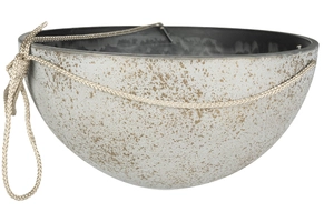 Hangpot nova d35h17cm concrete gold - afbeelding 1