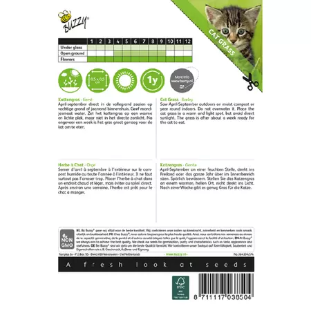 Kattengras 10g - afbeelding 2