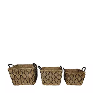 Mand gras l26b26h23cm naturel