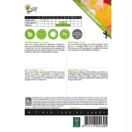 Papaver nudicaule excels. mix 0.3g - afbeelding 2