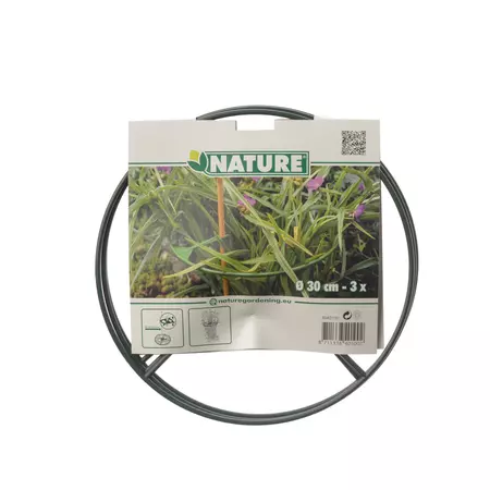 Plantensteunen rond d30cm groen 3st - afbeelding 1
