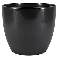Pot boule d15.5h13.5cm zwart