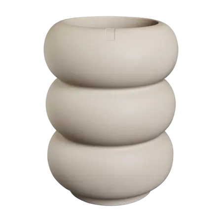 Pot pc amber roll d43h58cm b.beige - afbeelding 1