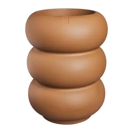 Pot pc amber roll d43h58cm karamel - afbeelding 1