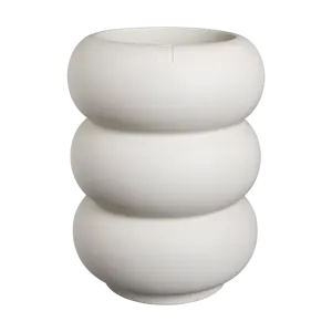 Pot pc amber roll d43h58cm lin.wit - afbeelding 1