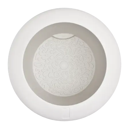 Pot pc amber roll d43h58cm lin.wit - afbeelding 4
