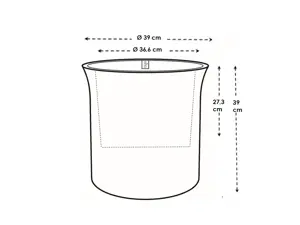 Pot pc june tulip d40h42cm zwart - afbeelding 10