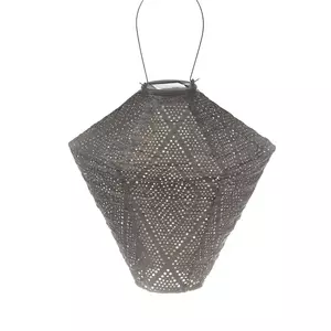 Solarlamp d28cm diamnt ikat taupe