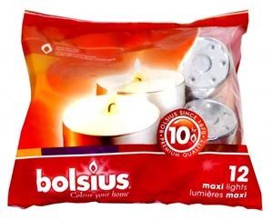 Theelicht maxi 10u wit 12st zak