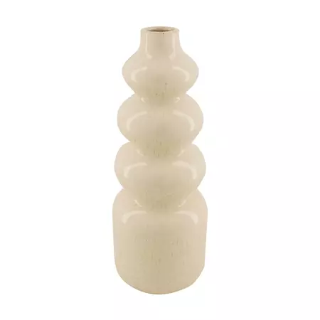 Vaas keramiek l15b15h37.5cm wit - afbeelding 2