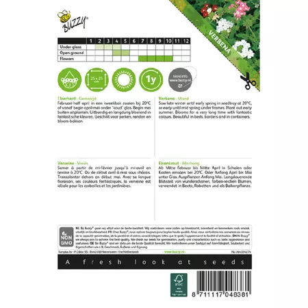 Verbena hybryda compacta kleur 0.4g - afbeelding 2