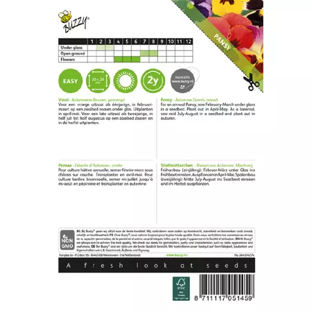 Viola tricolor max. aalsmeerse 0.4g - afbeelding 2